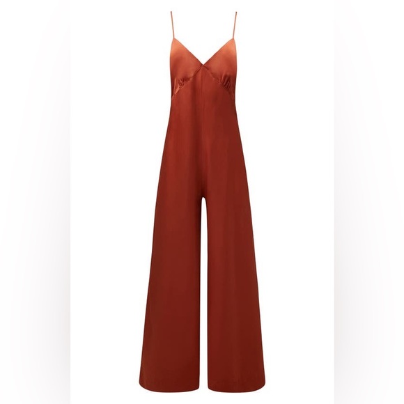 Satin Copper Jumpsuit | WeWoreWhat - Picture 1 of 3